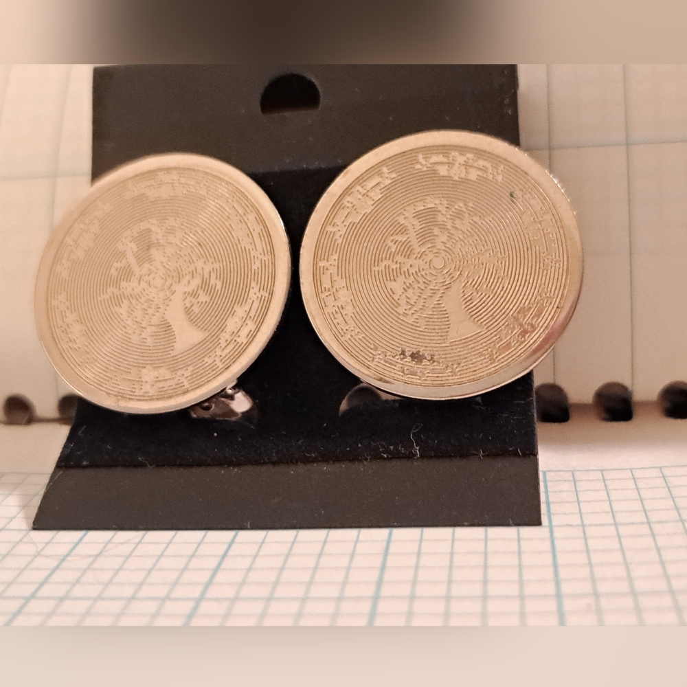 Elegant Silver Coin CLIP Earrings